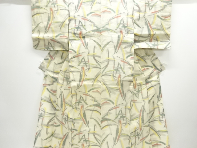 JAPANESE KIMONO / ANTIQUE KIMONO / OJIYA CHIJIMI / WOVEN PLANTS